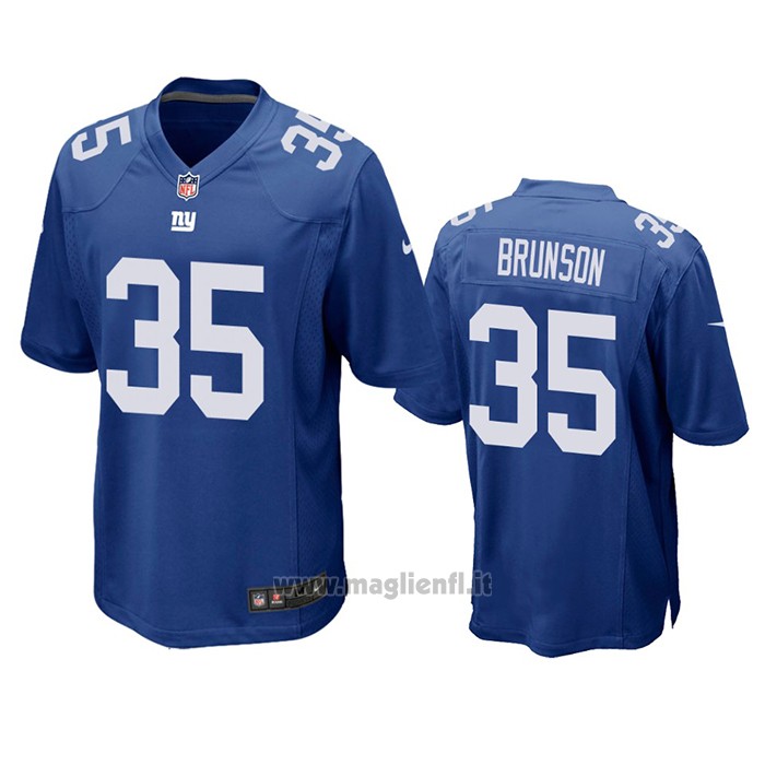 Maglia NFL Game New York Giants T.j. Brunson Blu
